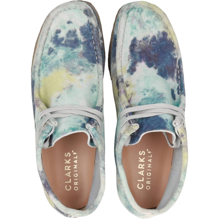 Clarks ORIGINALS Tie-Dye Pattern Chukka Boots, Size 8 M Women's 25.0cm unclear Blue type light blue Vintage Second Hand