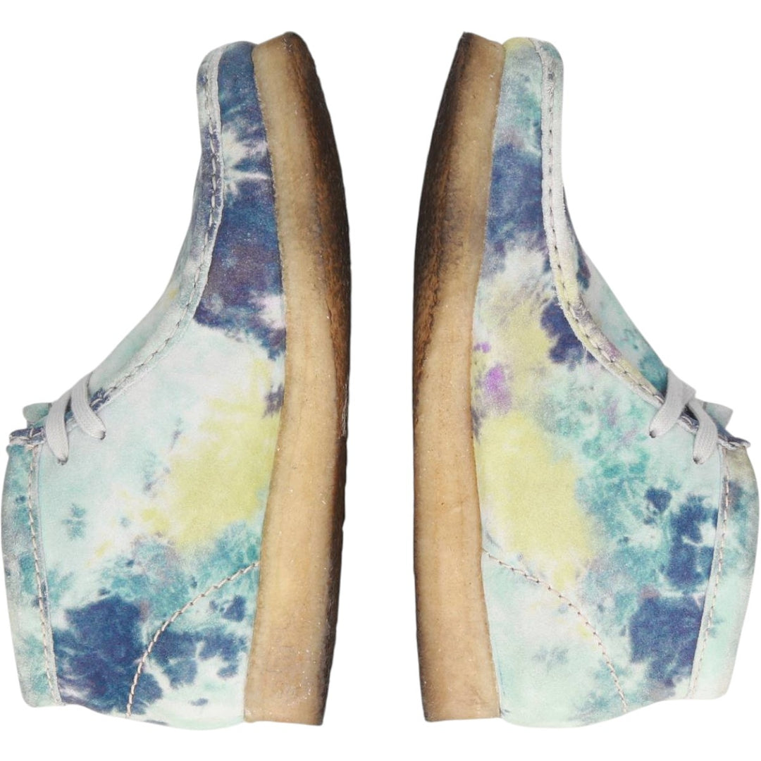 Clarks ORIGINALS Tie-Dye Pattern Chukka Boots, Size 8 M Women's 25.0cm unclear Blue type light blue Vintage Second Hand