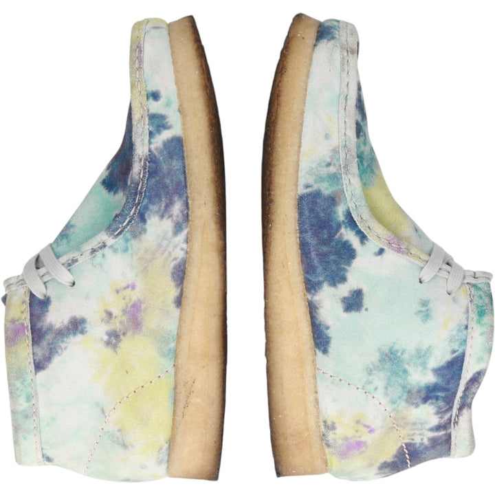 Clarks ORIGINALS Tie-Dye Pattern Chukka Boots, Size 8 M Women's 25.0cm unclear Blue type light blue Vintage Second Hand
