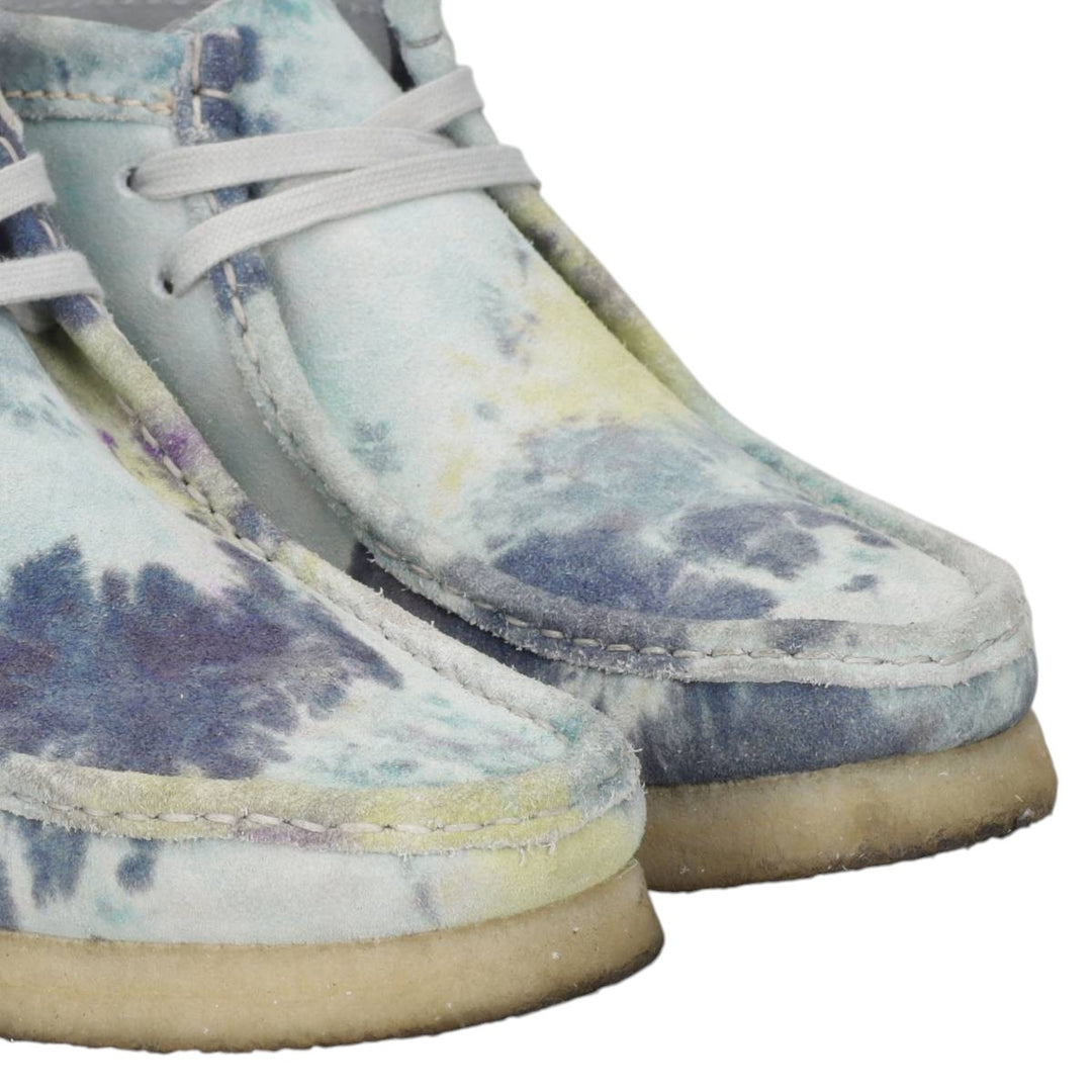 Clarks ORIGINALS Tie-Dye Pattern Chukka Boots, Size 8 M Women's 25.0cm unclear Blue type light blue Vintage Second Hand