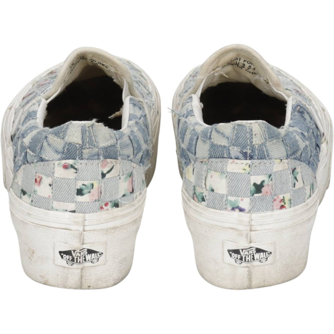 Vans all-over botanical pattern platform sneakers (sample) size 5.5 Women's 22.5cm unclear blue type Vintage Second Hand