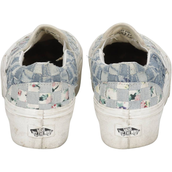 Vans all-over botanical pattern platform sneakers (sample) size 5.5 Women's 22.5cm unclear blue type Vintage Second Hand