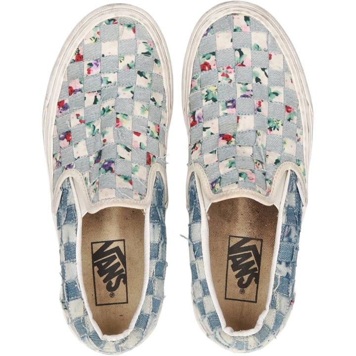 Vans all-over botanical pattern platform sneakers (sample) size 5.5 Women's 22.5cm unclear blue type Vintage Second Hand