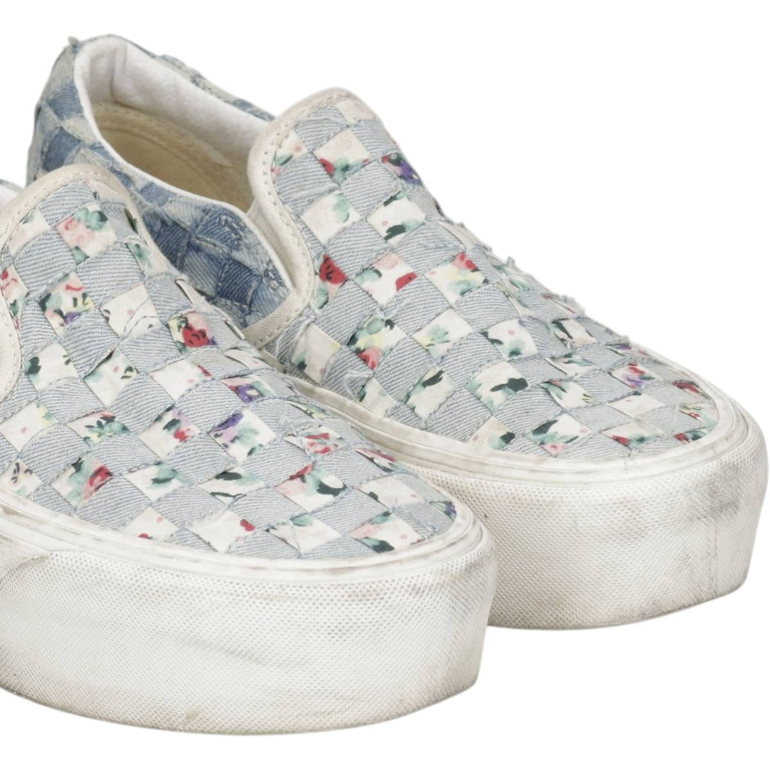 Vans all-over botanical pattern platform sneakers (sample) size 5.5 Women's 22.5cm unclear blue type Vintage Second Hand