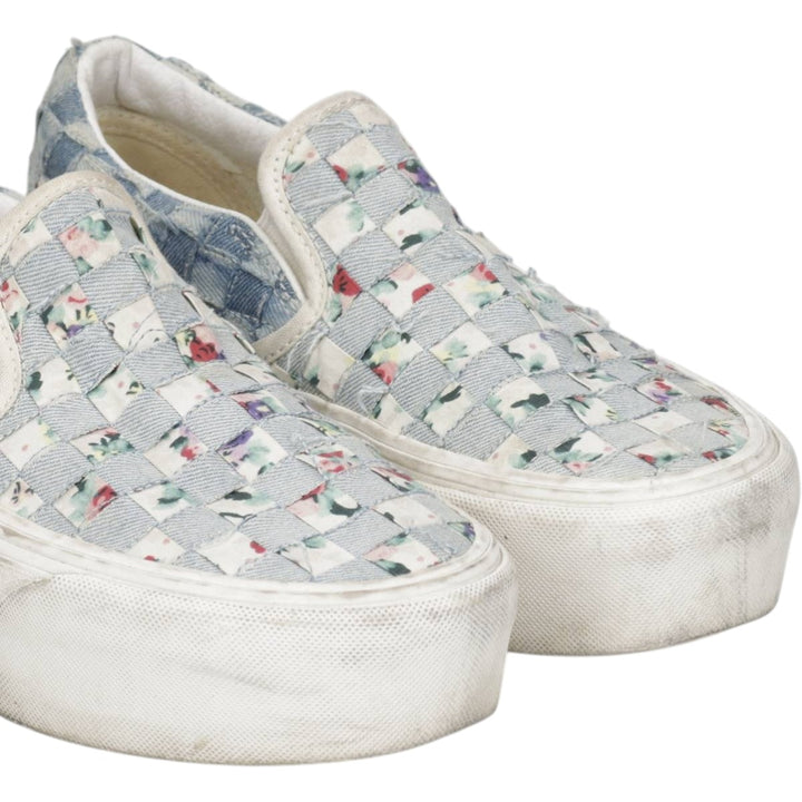 Vans all-over botanical pattern platform sneakers (sample) size 5.5 Women's 22.5cm unclear blue type Vintage Second Hand