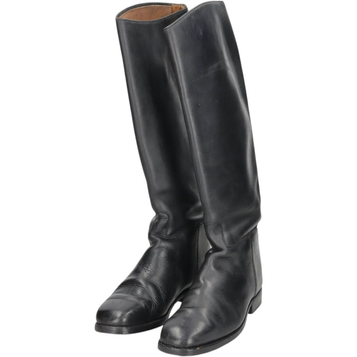John Munn Steel Toe Jockey Riding Boots (Long Boots) Men's 26.0cm unclear black type Vintage Second Hand