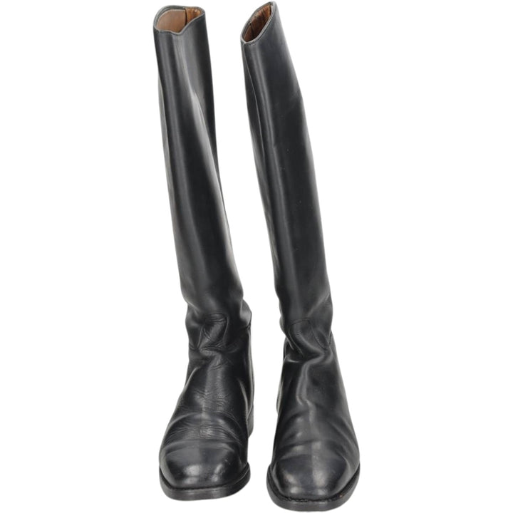 John Munn Steel Toe Jockey Riding Boots (Long Boots) Men's 26.0cm unclear black type Vintage Second Hand