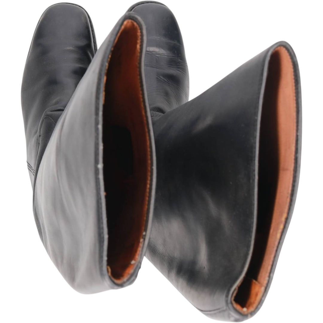 John Munn Steel Toe Jockey Riding Boots (Long Boots) Men's 26.0cm unclear black type Vintage Second Hand