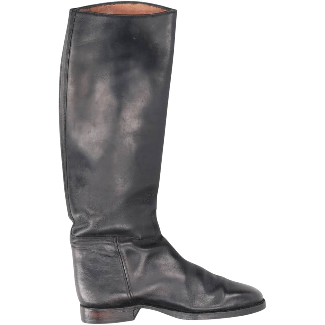 John Munn Steel Toe Jockey Riding Boots (Long Boots) Men's 26.0cm unclear black type Vintage Second Hand
