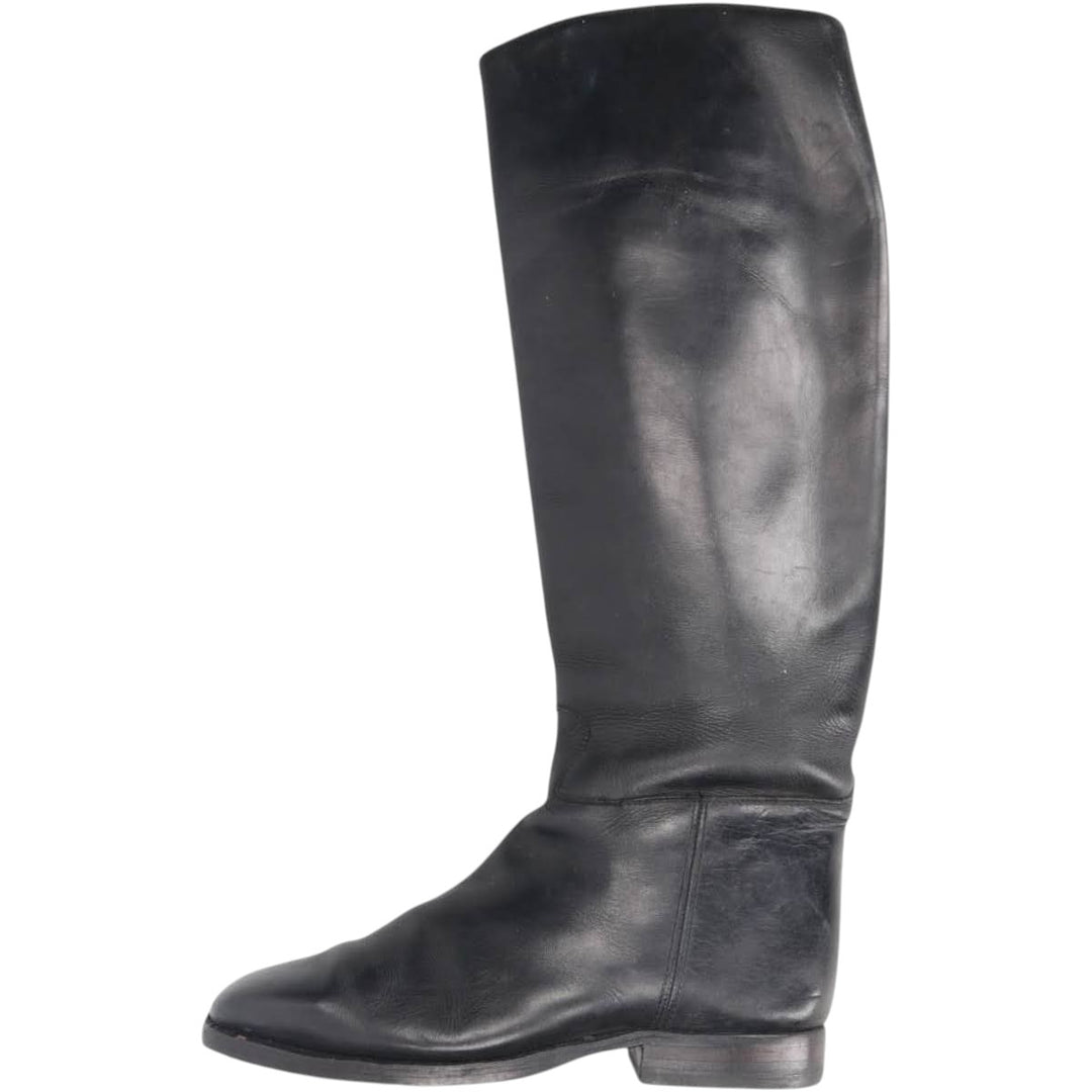 John Munn Steel Toe Jockey Riding Boots (Long Boots) Men's 26.0cm unclear black type Vintage Second Hand