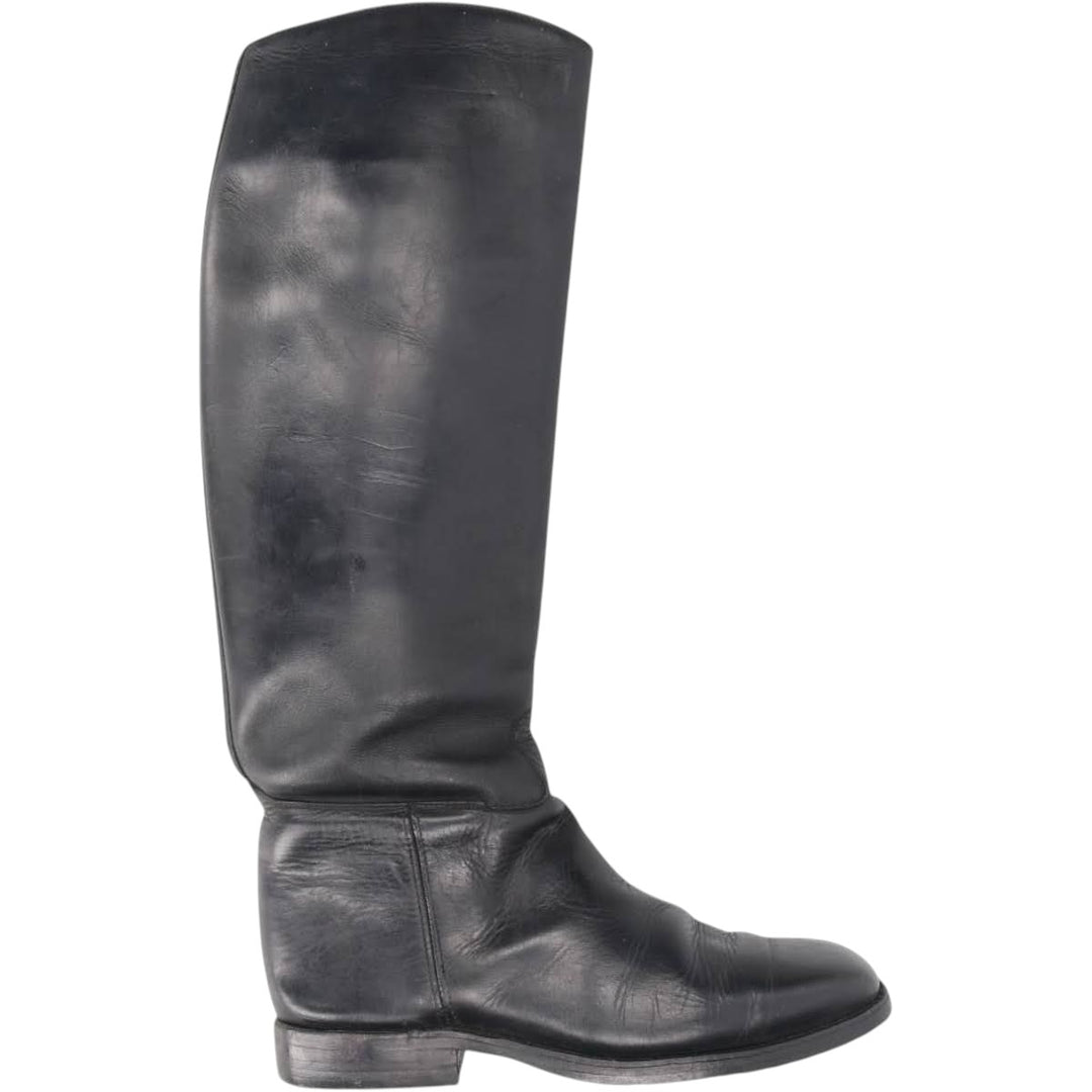 John Munn Steel Toe Jockey Riding Boots (Long Boots) Men's 26.0cm unclear black type Vintage Second Hand