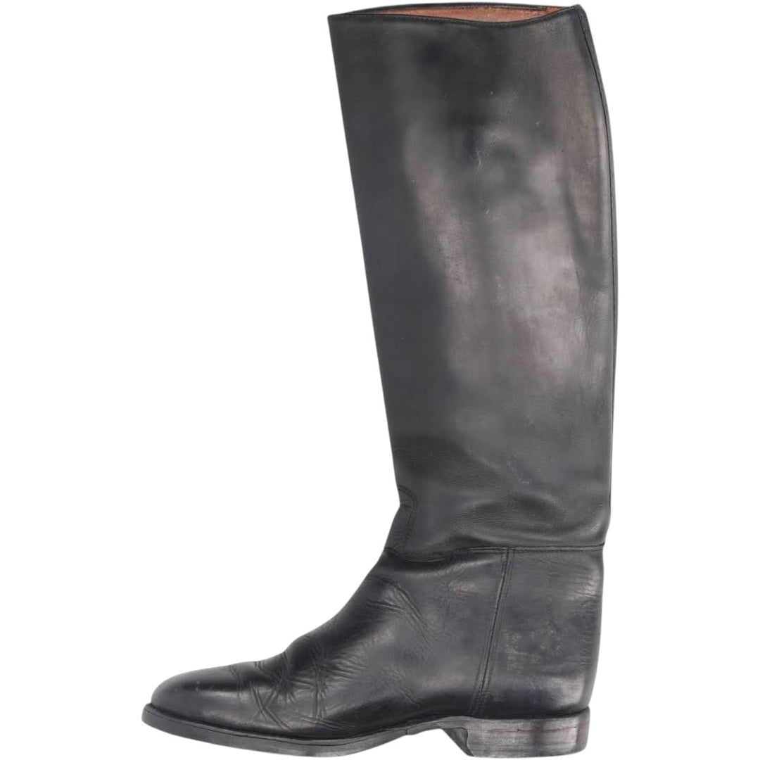 John Munn Steel Toe Jockey Riding Boots (Long Boots) Men's 26.0cm unclear black type Vintage Second Hand