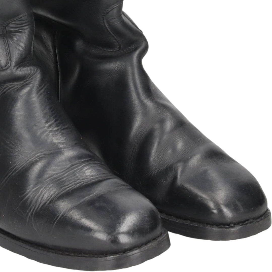 John Munn Steel Toe Jockey Riding Boots (Long Boots) Men's 26.0cm unclear black type Vintage Second Hand