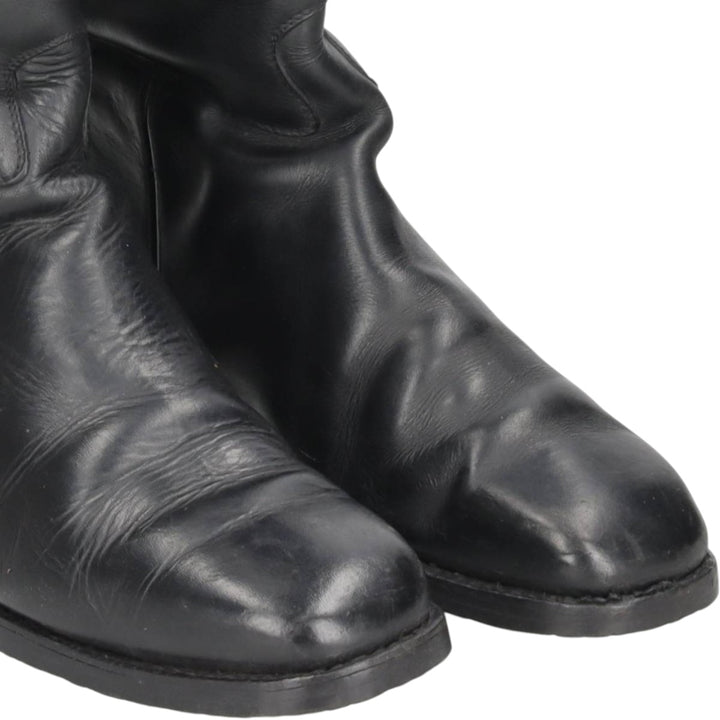John Munn Steel Toe Jockey Riding Boots (Long Boots) Men's 26.0cm unclear black type Vintage Second Hand