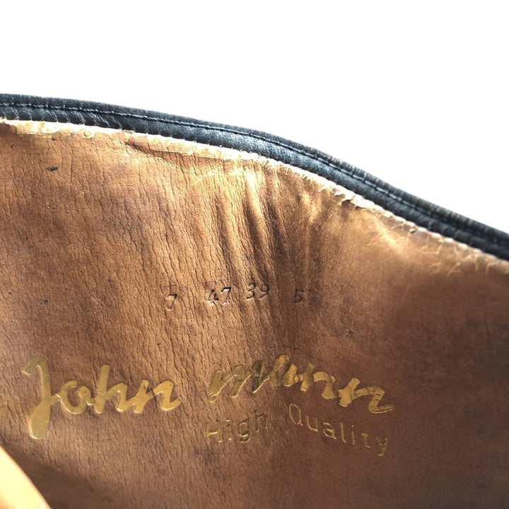 John Munn Steel Toe Jockey Riding Boots (Long Boots) Men's 26.0cm unclear black type Vintage Second Hand