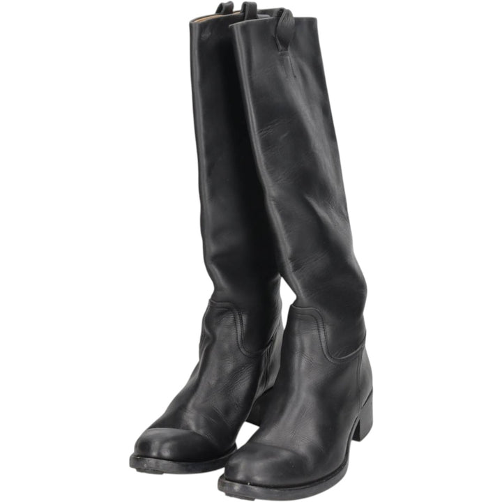 Ralph Lauren Collection long boots, made in Italy, size 8 1/2 B Women's 25.5cm unclear black type Vintage Second Hand