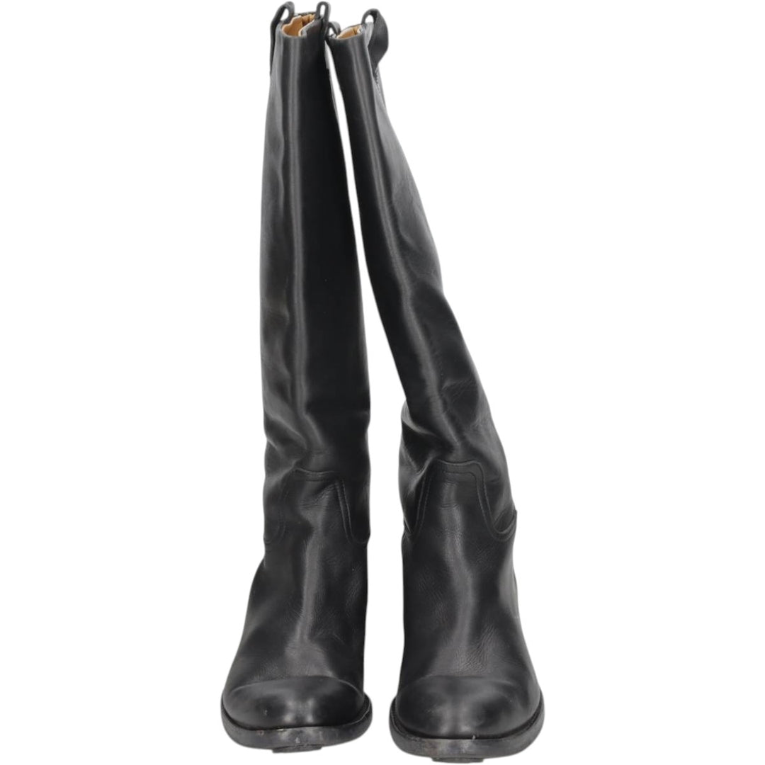 Ralph Lauren Collection long boots, made in Italy, size 8 1/2 B Women's 25.5cm unclear black type Vintage Second Hand