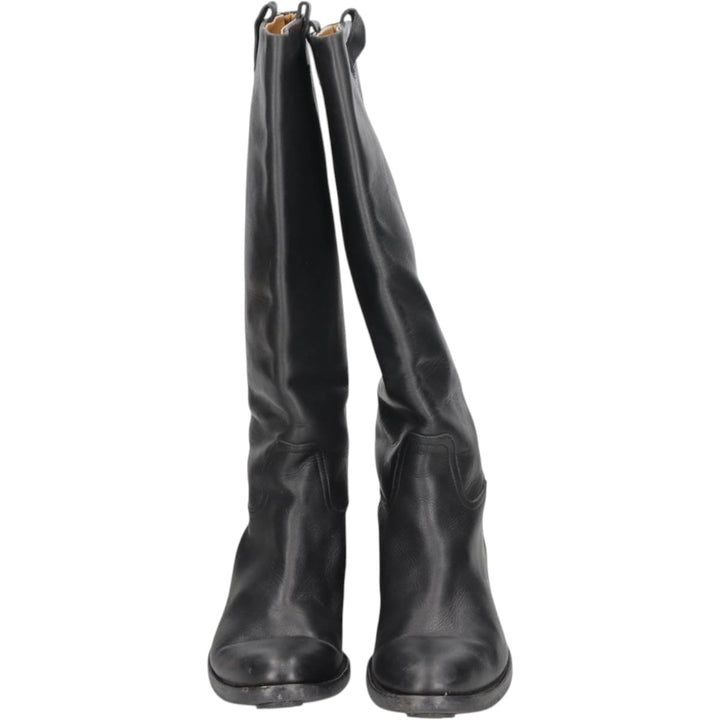 Ralph Lauren Collection long boots, made in Italy, size 8 1/2 B Women's 25.5cm unclear black type Vintage Second Hand