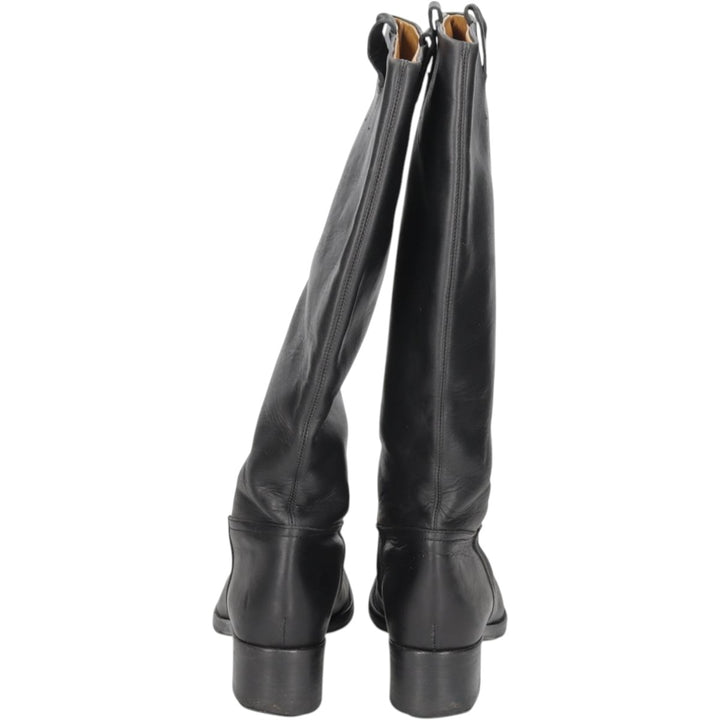 Ralph Lauren Collection long boots, made in Italy, size 8 1/2 B Women's 25.5cm unclear black type Vintage Second Hand