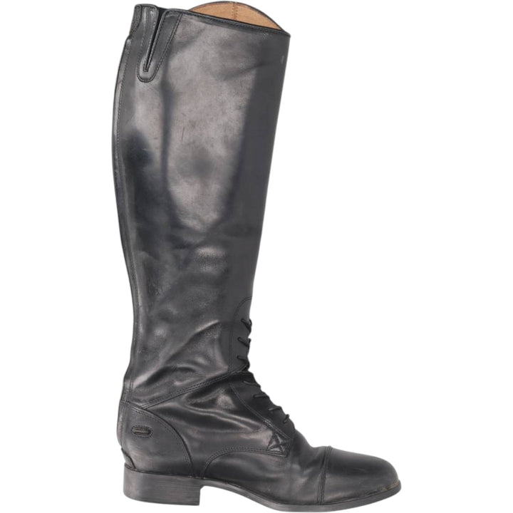 Ariat 4LR Straight Tip Jockey Riding Boots, Long Boots, Size 9B Men's 27.0cm genuine leather black type Vintage Second Hand