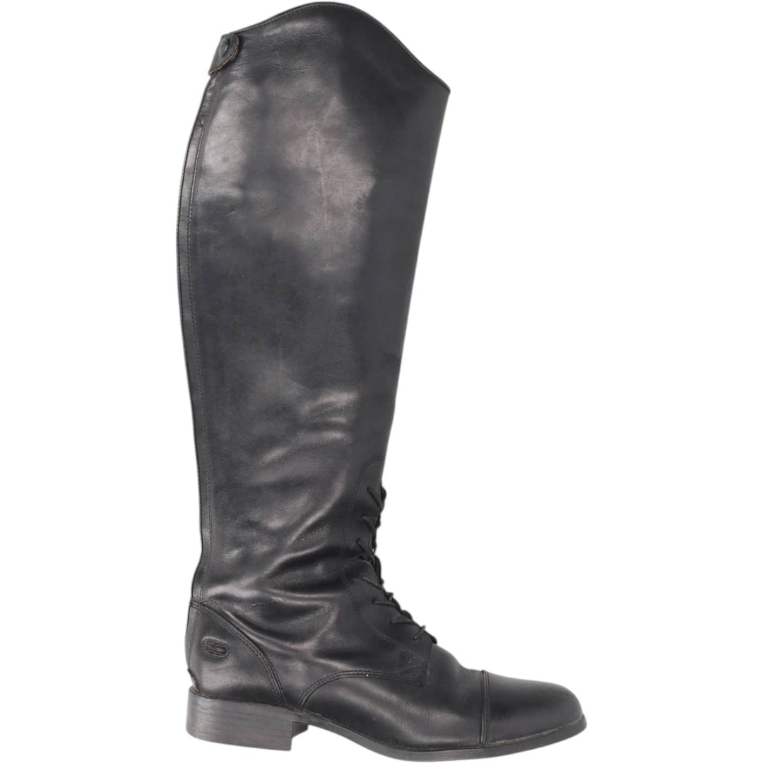 Ariat 4LR Straight Tip Jockey Riding Boots, Long Boots, Size 9B Men's 27.0cm genuine leather black type Vintage Second Hand