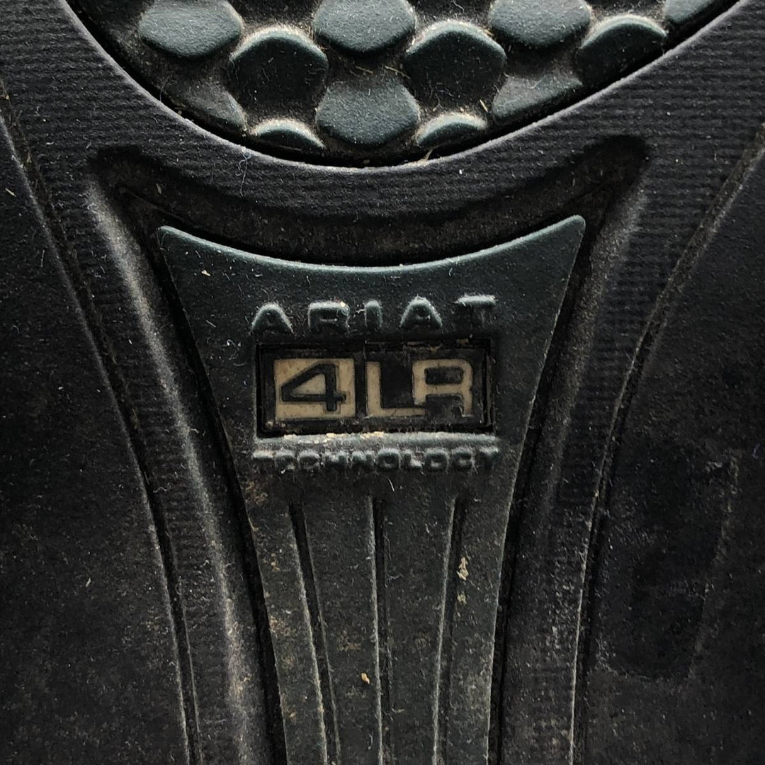 Ariat 4LR Straight Tip Jockey Riding Boots, Long Boots, Size 9B Men's 27.0cm genuine leather black type Vintage Second Hand