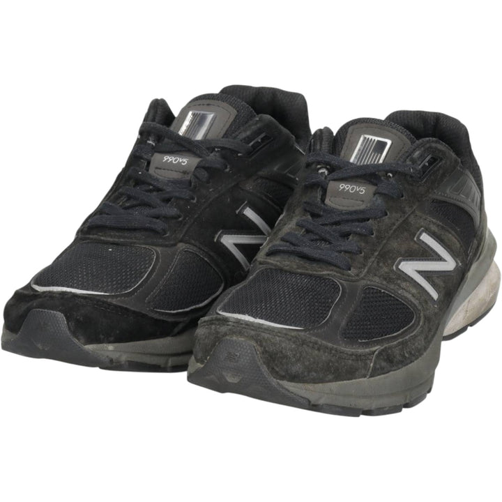 New Balance 990v5 sneakers, made in the USA. Men's 27.0cm unclear black type Vintage Second Hand