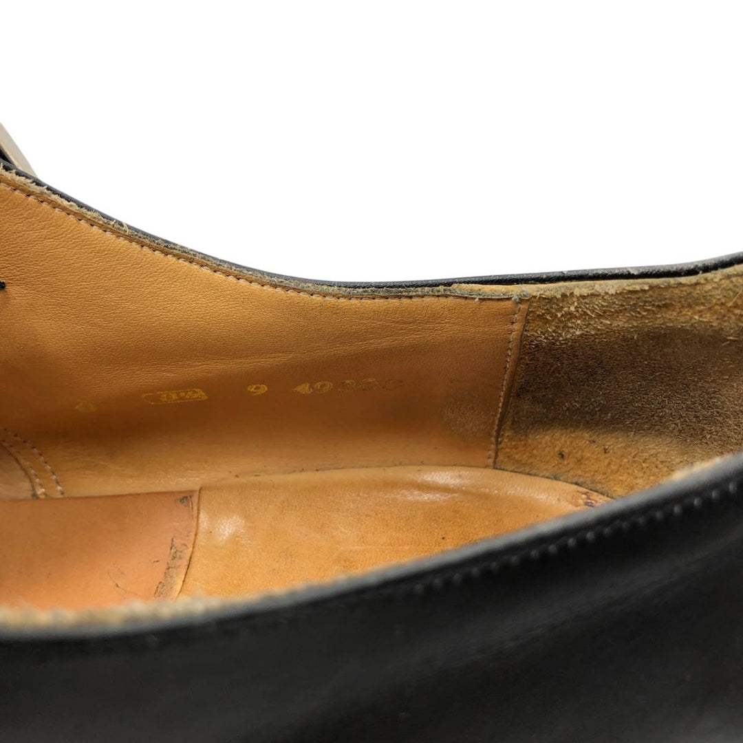 Square-toe monk strap shoes, size 8 1/2 Men's 27.5cm unclear black type Vintage Second Hand
