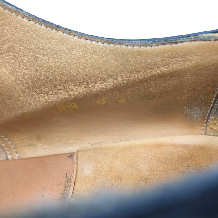 Square-toe monk strap shoes, size 8 1/2 Men's 27.5cm unclear black type Vintage Second Hand
