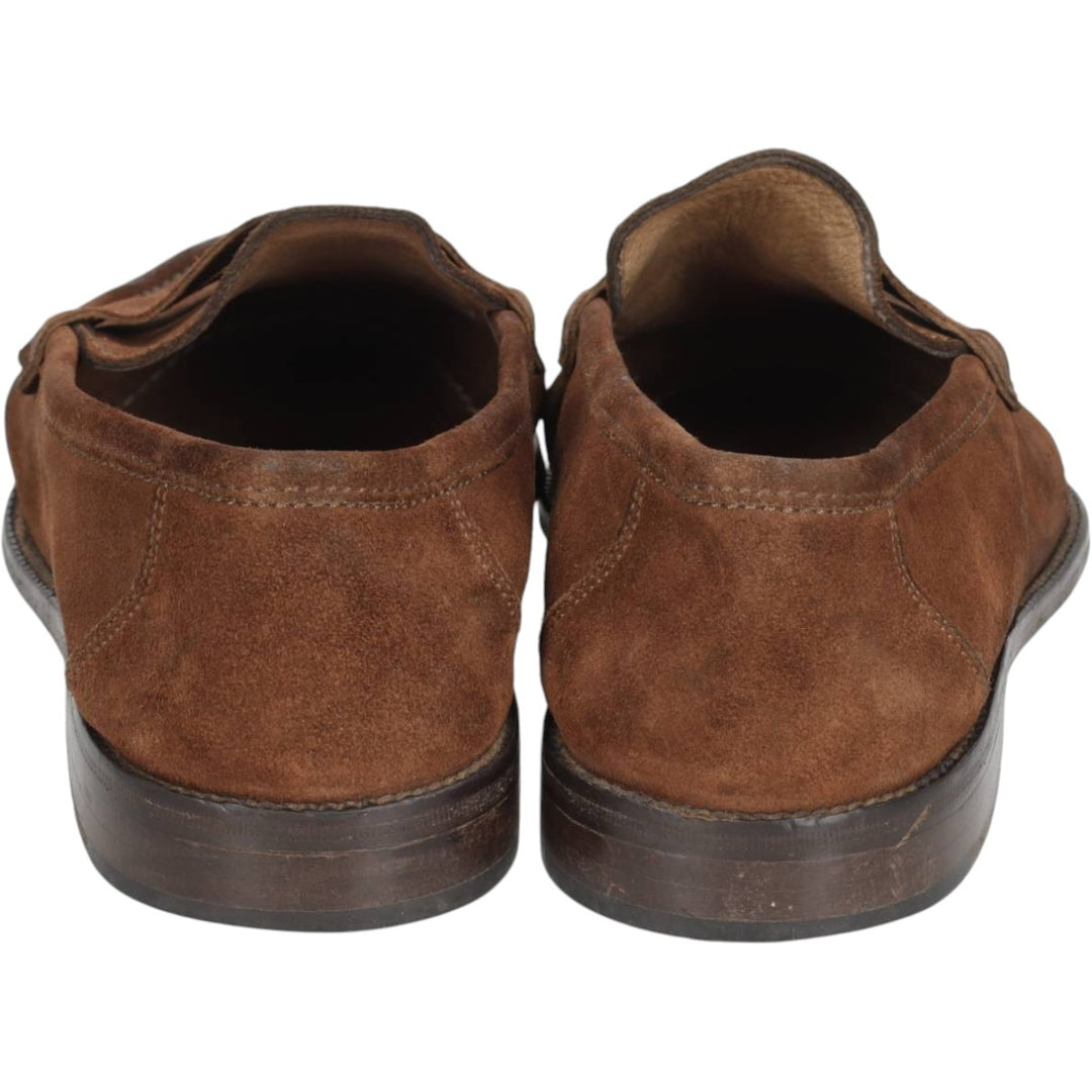 Russell and Bromley suede coin loafers, made in Italy, size 41 Men's 25.5cm Genuine Leather Suede brown type Vintage Second Hand