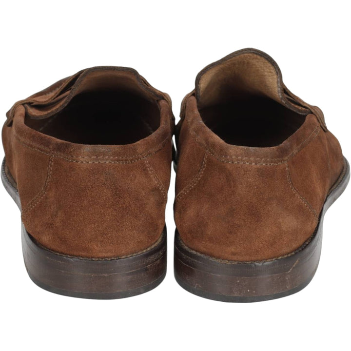 Russell and Bromley suede coin loafers, made in Italy, size 41 Men's 25.5cm Genuine Leather Suede brown type Vintage Second Hand