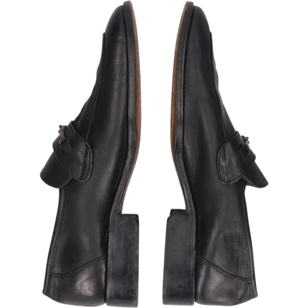 Marks & Spencer ST MICHAEL Square Toe Bit Loafers Size 8 Men's 26.5cm genuine leather black type Vintage Second Hand