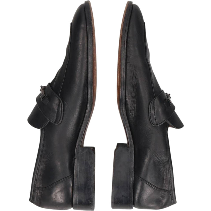 Marks & Spencer ST MICHAEL Square Toe Bit Loafers Size 8 Men's 26.5cm genuine leather black type Vintage Second Hand