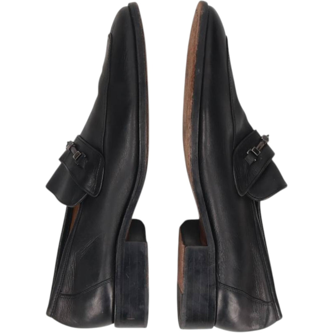 Marks & Spencer ST MICHAEL Square Toe Bit Loafers Size 8 Men's 26.5cm genuine leather black type Vintage Second Hand