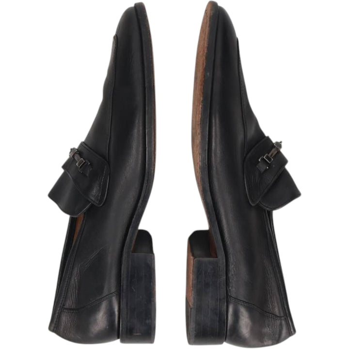 Marks & Spencer ST MICHAEL Square Toe Bit Loafers Size 8 Men's 26.5cm genuine leather black type Vintage Second Hand