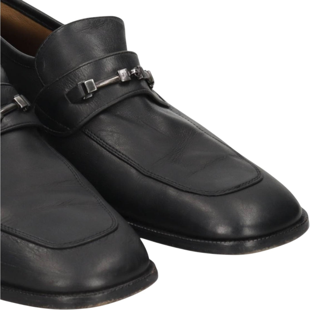 Marks & Spencer ST MICHAEL Square Toe Bit Loafers Size 8 Men's 26.5cm genuine leather black type Vintage Second Hand