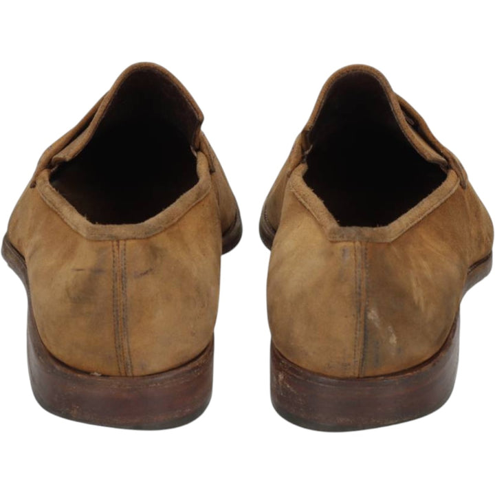 JOSE ALBALADEJO PUJADAS CARMINA Suede Coin Loafers, Made in Spain, Size 8 E Men's 26.5cm unclear brown type Vintage Second Hand