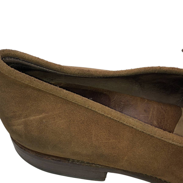 JOSE ALBALADEJO PUJADAS CARMINA Suede Coin Loafers, Made in Spain, Size 8 E Men's 26.5cm unclear brown type Vintage Second Hand