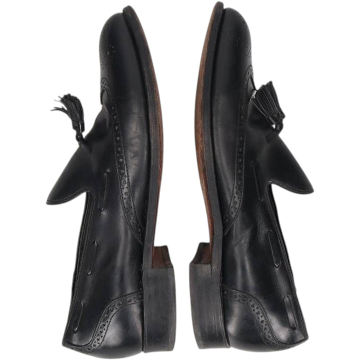 Bostonian Full Brogue Wingtip Tassel Loafers, Size 9D Men's 27.0cm unclear black type Vintage Second Hand