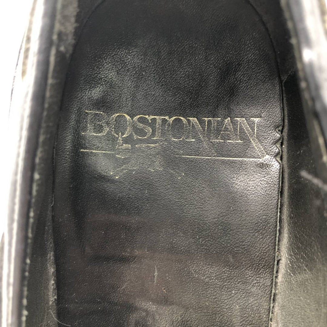Bostonian Full Brogue Wingtip Tassel Loafers, Size 9D Men's 27.0cm unclear black type Vintage Second Hand