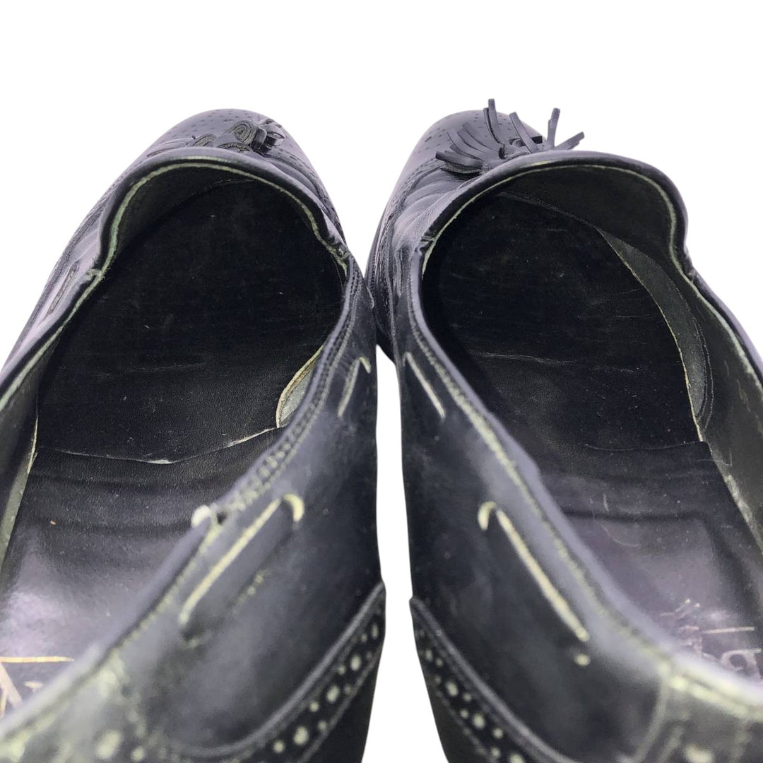 Bostonian Full Brogue Wingtip Tassel Loafers, Size 9D Men's 27.0cm unclear black type Vintage Second Hand
