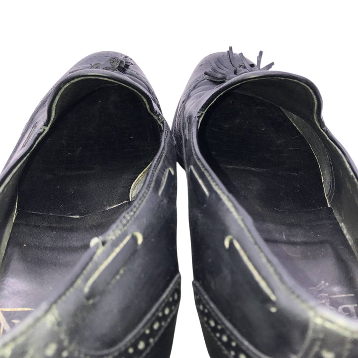Bostonian Full Brogue Wingtip Tassel Loafers, Size 9D Men's 27.0cm unclear black type Vintage Second Hand