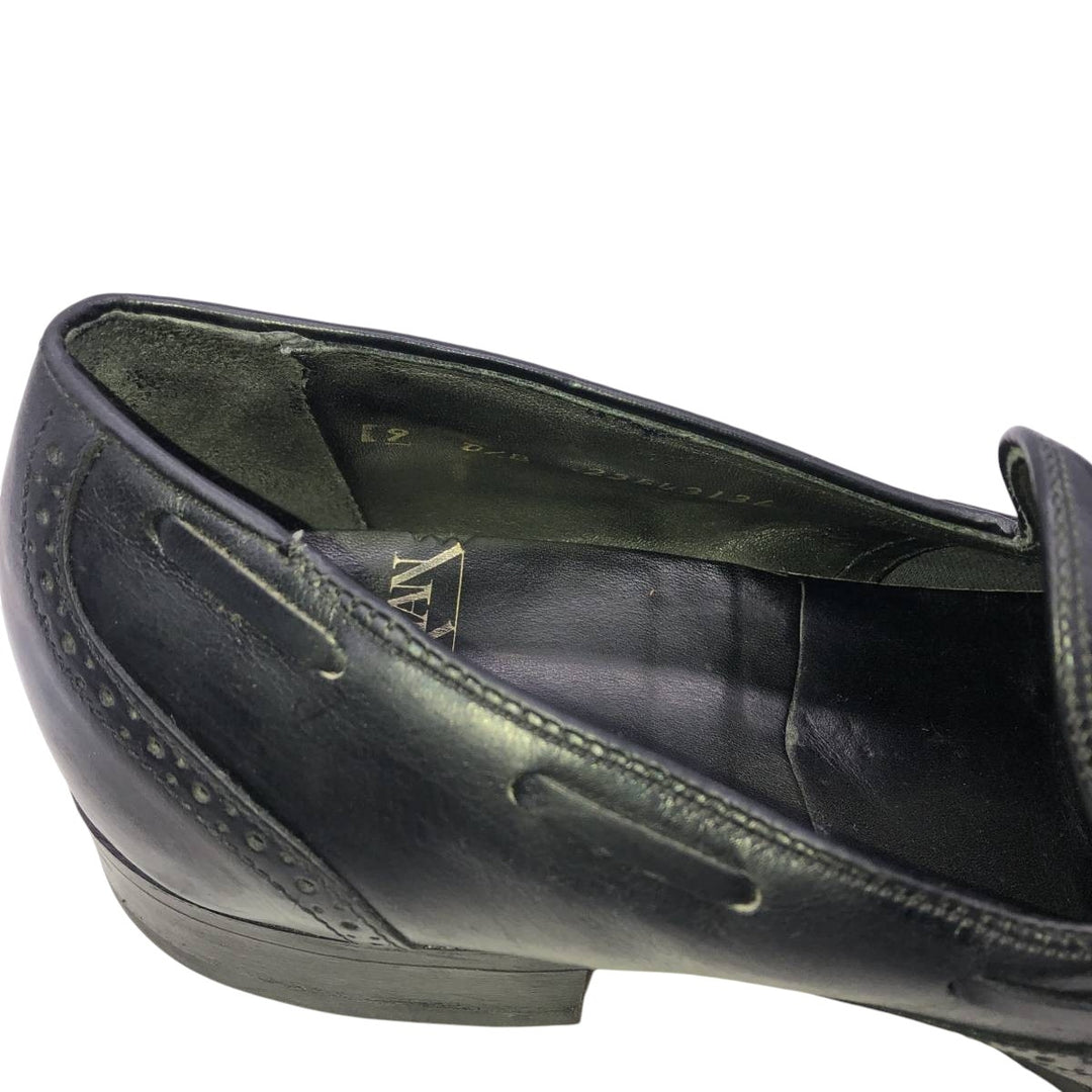 Bostonian Full Brogue Wingtip Tassel Loafers, Size 9D Men's 27.0cm unclear black type Vintage Second Hand