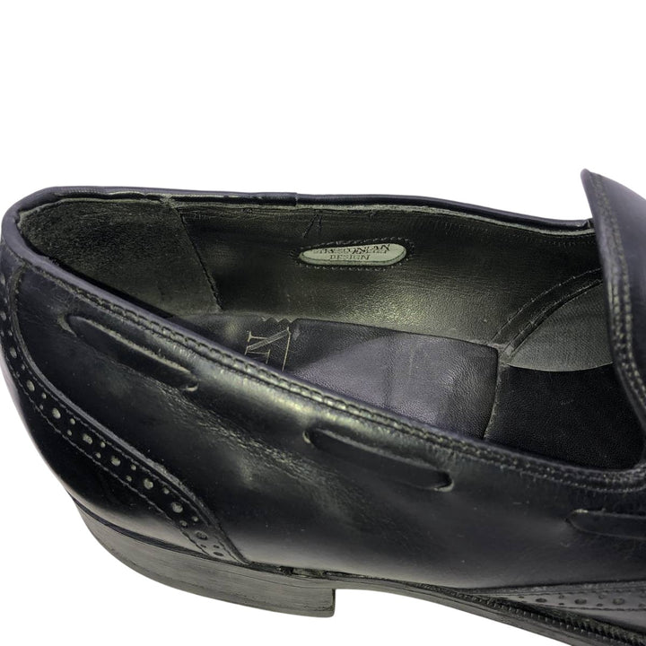 Bostonian Full Brogue Wingtip Tassel Loafers, Size 9D Men's 27.0cm unclear black type Vintage Second Hand