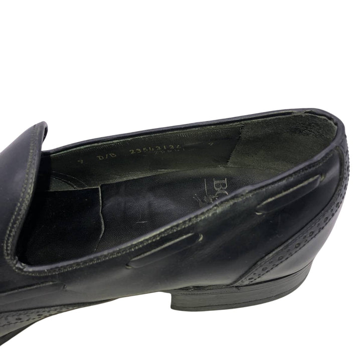 Bostonian Full Brogue Wingtip Tassel Loafers, Size 9D Men's 27.0cm unclear black type Vintage Second Hand