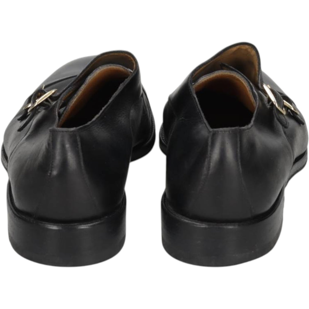 Cypres Straight-tip Double Monk Strap Shoes, Made in Spain, Size 9 1/2 Men's 28.0cm unclear black type Vintage Second Hand