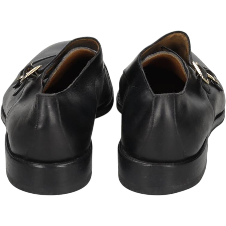 Cypres Straight-tip Double Monk Strap Shoes, Made in Spain, Size 9 1/2 Men's 28.0cm unclear black type Vintage Second Hand