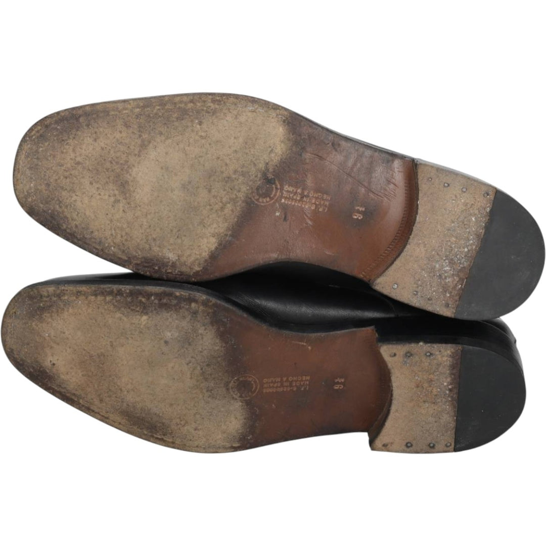Cypres Straight-tip Double Monk Strap Shoes, Made in Spain, Size 9 1/2 Men's 28.0cm unclear black type Vintage Second Hand