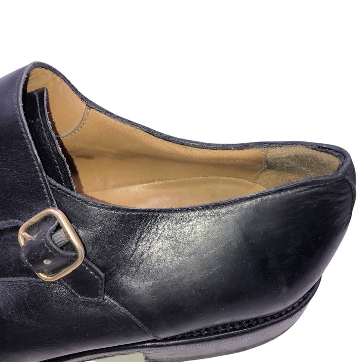 Cypres Straight-tip Double Monk Strap Shoes, Made in Spain, Size 9 1/2 Men's 28.0cm unclear black type Vintage Second Hand