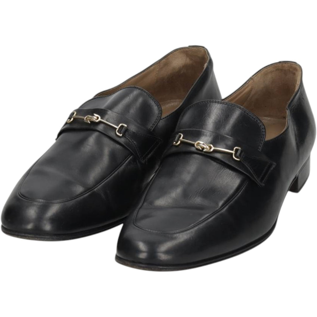 DIEGO BELLINI U-tip bit loafers, made in Italy, size 9 1/2M Men's 27.0cm genuine leather black type Vintage Second Hand